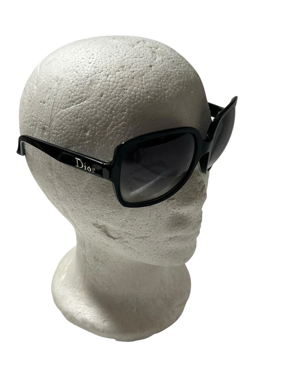 Dior Black Square Frame Sunglasses w/Gold Accents DiorMitzA3 EUC